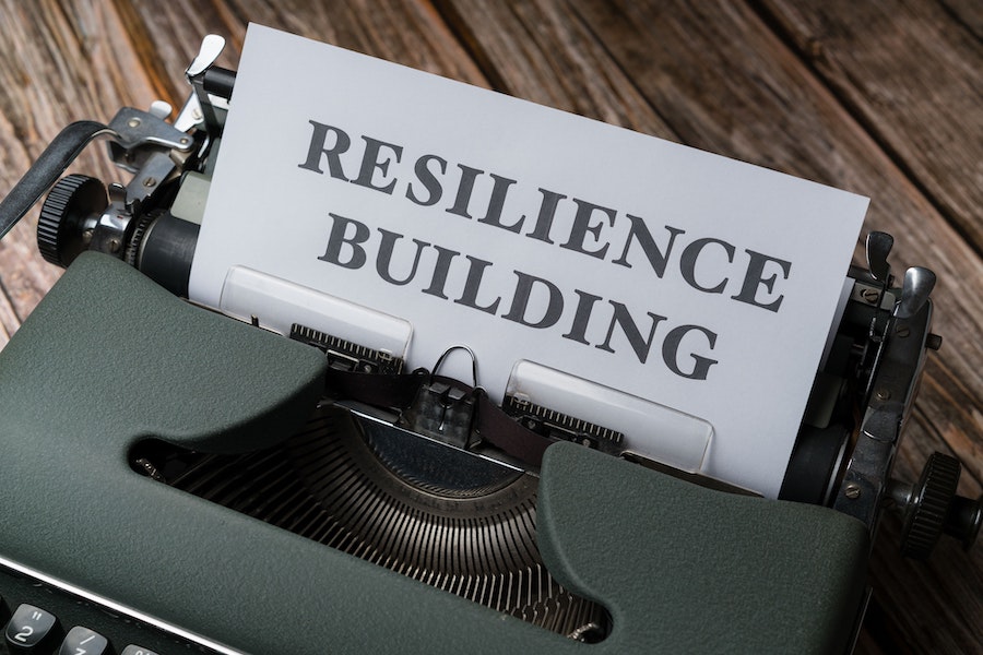 a typewriter that spells out resilience building | Las Vegas Center for Psychedelic Therapy